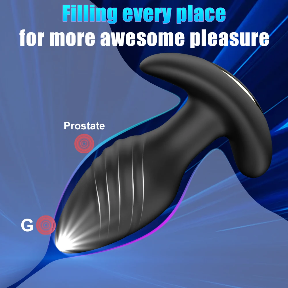 Anal Plug Vibrator 360 Rotation App Control Bluetooth for Male Female