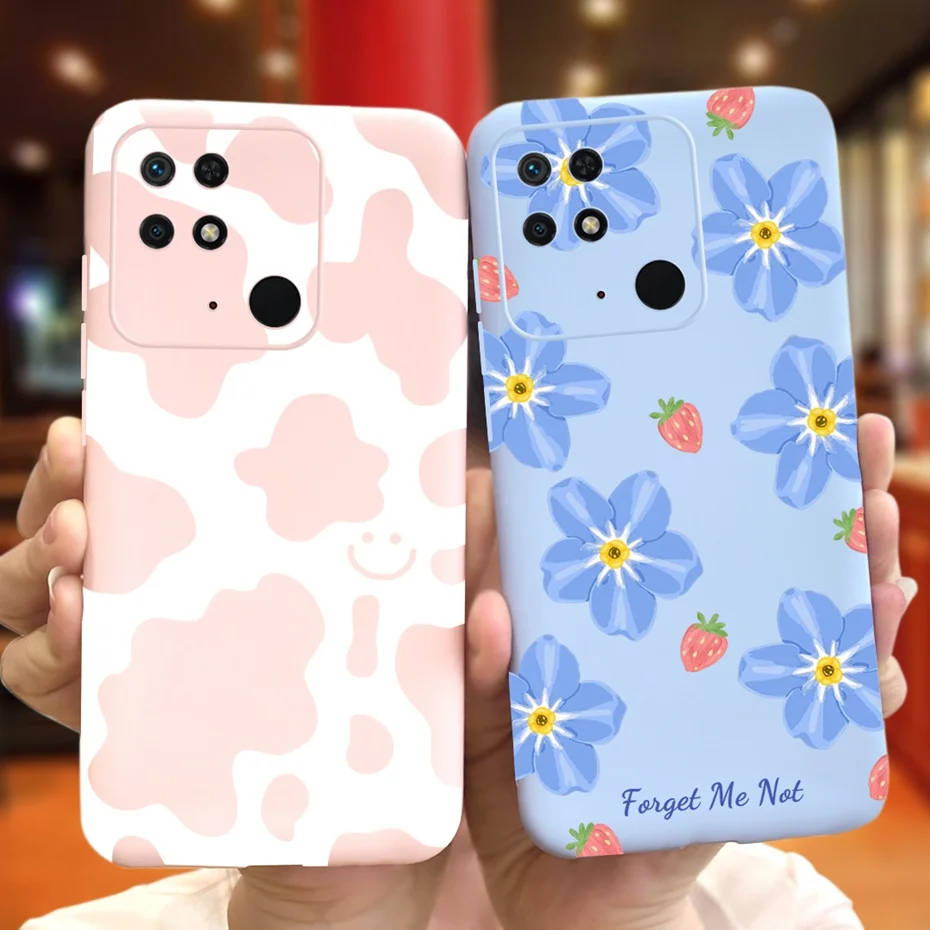Lovely Pattern Candy Color Silicone Phone Case - Soft TPU Cover