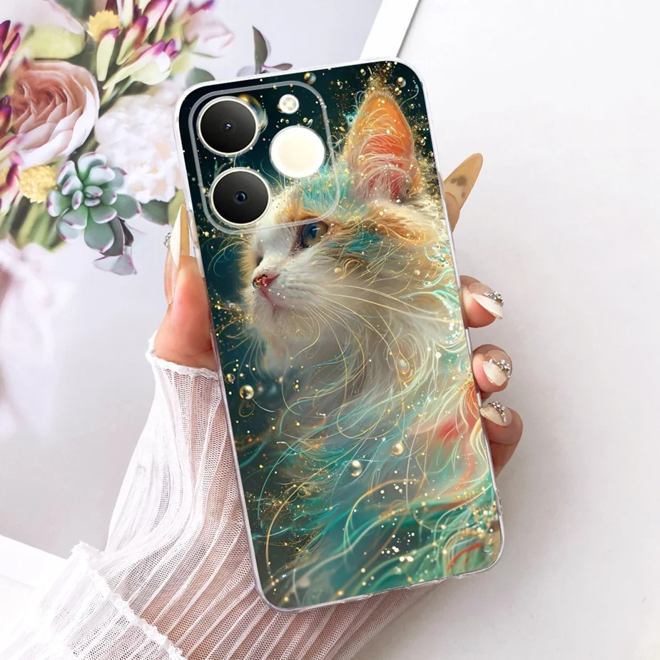 Cute Cat Painted Soft Slim Phone Case - Enhanced Protection with Stylish Design