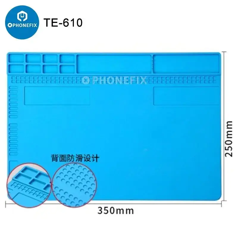 Antistatic ESD Soldering Silicone Mat Heat Resistant Insulation Work Mat Soldering Station Kit Repair Pad Maintenance Platform image 9