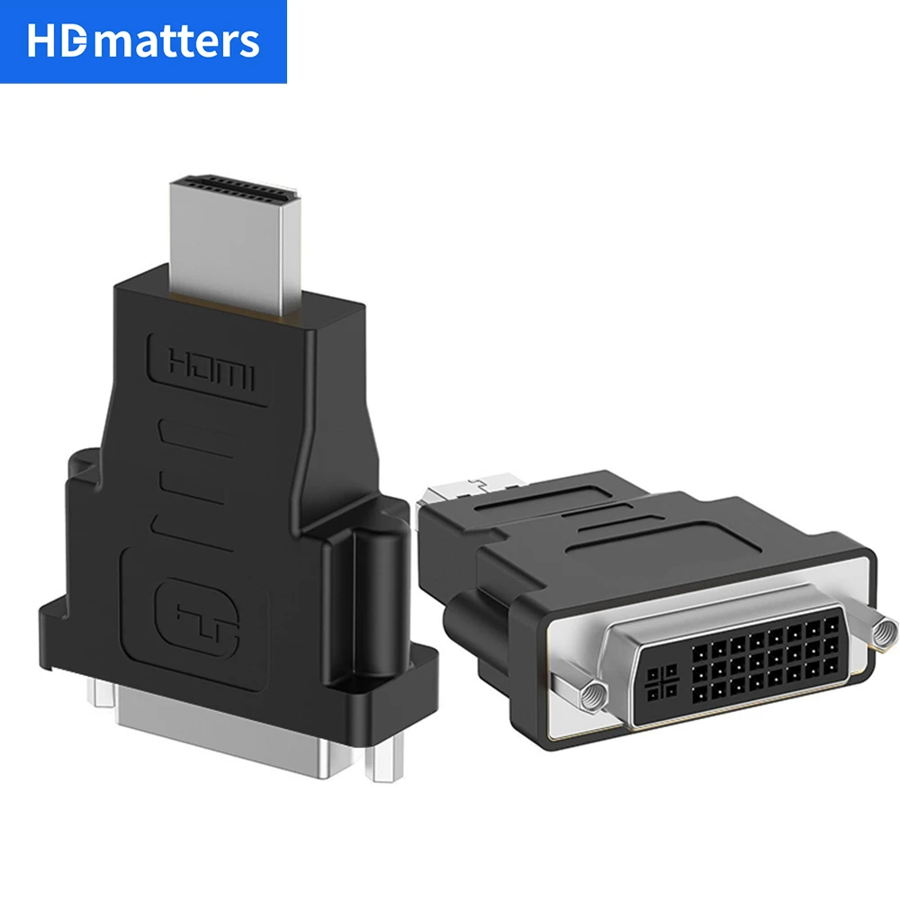 Cable Matters Paquete de 2 adaptadores HDMI a DVI (adaptador DVI a HDMI)