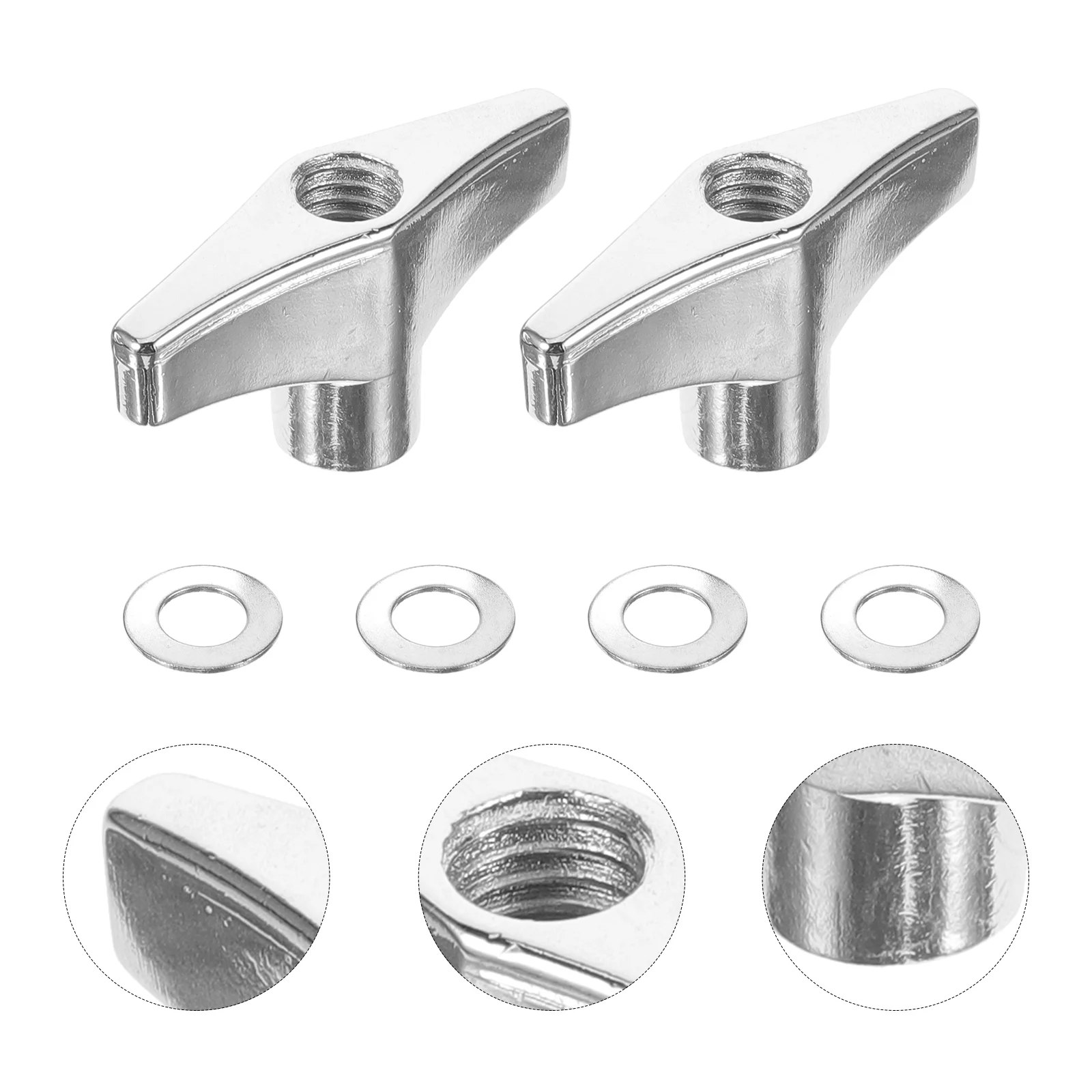 Cymbal Fixing Screw Cap Wiper Mounting Nut Snare Drum Stand Knob Jazz Set Accessories Gasket Hand Tighten Wing Nuts