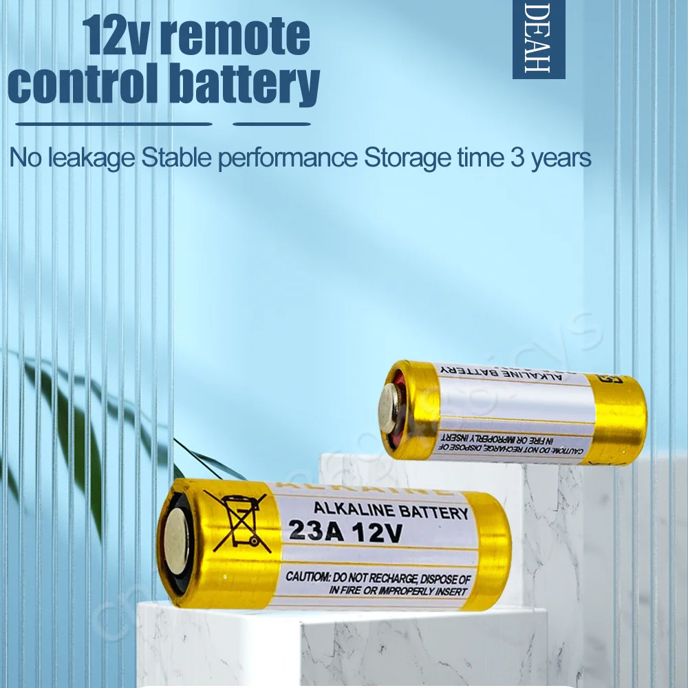12V 23A Alkaline Battery 23GA 21/23 A23 A23S E23A EL12 MN21 MS21 V23GA L1028 RV08 GP23A For Doorbell Remote Toys Dry Cell 2PCS Alkaline Battery Disposable Battery