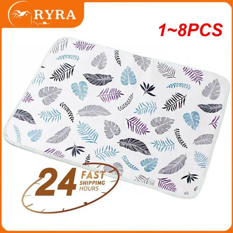 1 8PCS Washable Pet Pee Pad Pet Diaper Mat Reusable Mats for Dogs Dog Bed Urine