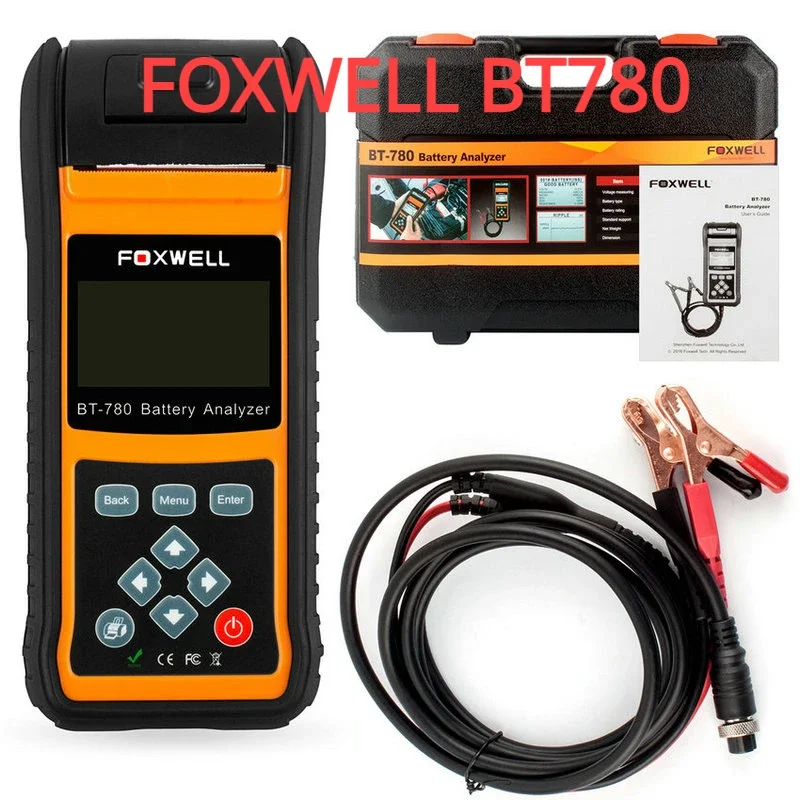 

A++FOXWELL BT780 12V Battery Tester 0-1000A Car AGM GEL EBP Batteries Analyzer Built-in Printer 12V-24V Starting Charging System