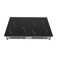 Table de cuisson électrique en céramique 4 feux encastrable infrarouge avec commande tactile en verre microcristallin 6000W pour cuisine domestique 4