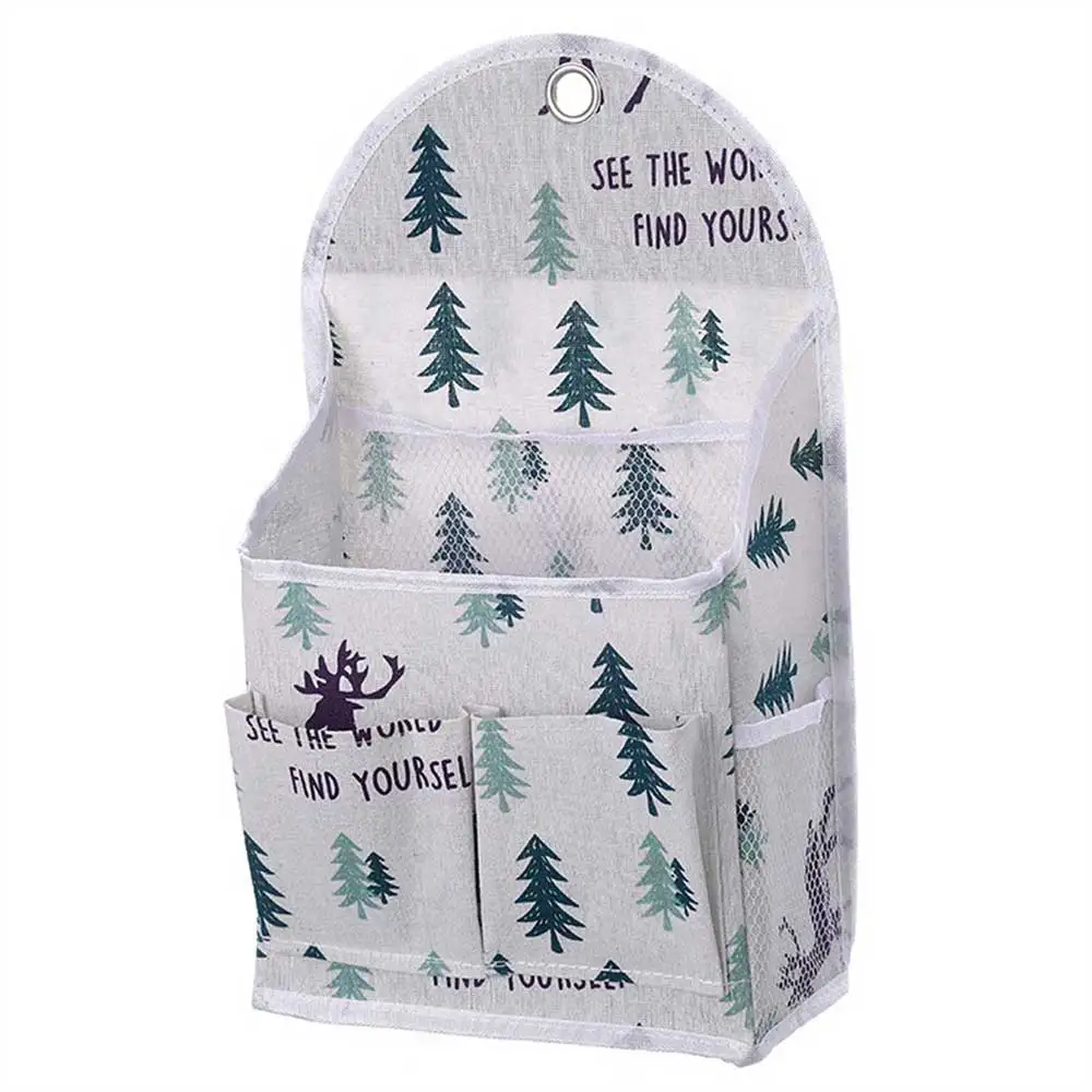 1/2/5PCS Household Water Proof Convenient Storage Cotton Linen Moisture-proof Hanging Bag Simple Elaborate Pattern