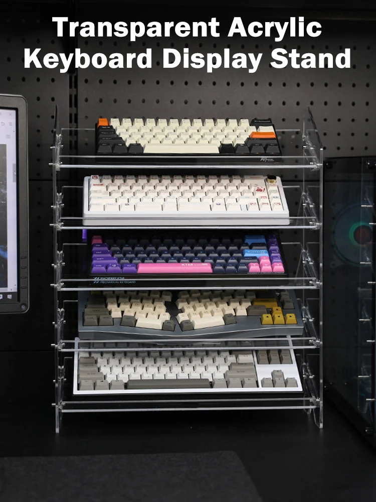 透明アクリルキーボードディスプレイスタンドキーボードマウス