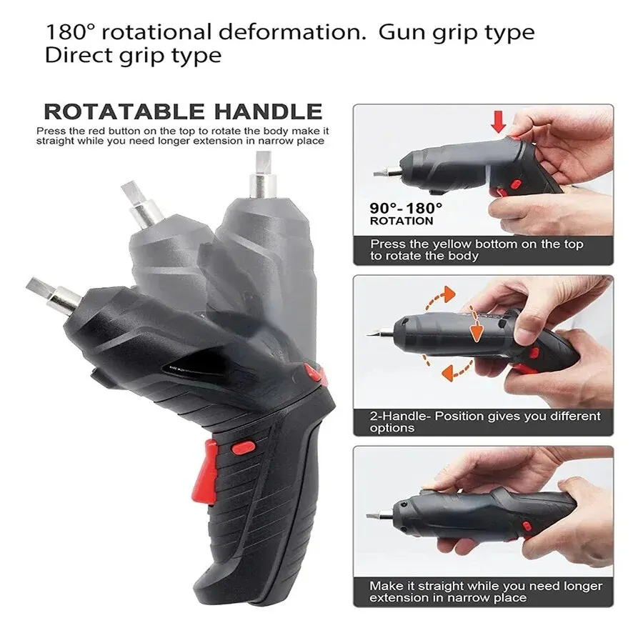 Electric Power Screwdriver 3.6v Power Tools Set Household Maintenance Repair 1800mAh Lithium Battery Mini Household Electric Drill Cordless Screwdriver