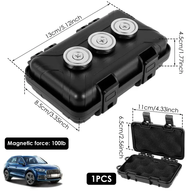 Upgraded New Hidden Magnetic Keychain Waterproof Car Bottom Hidden Key Box Rust-proof Multifunctional Key Box Spare Box 6