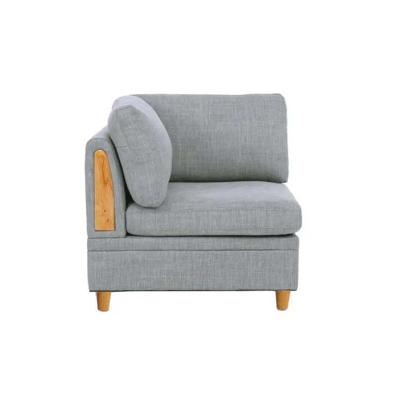 Nordic style light grey fabric sofa series, made of high-quality fabric, with a soft and skin friendly touch