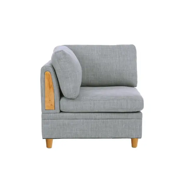 Nordic style light grey fabric sofa series, made of high-quality fabric, with a soft and skin friendly touch
