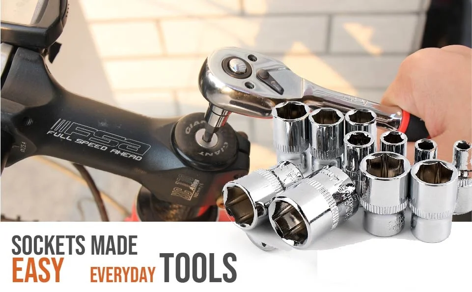 Description Picture 2 of item3/8" Drive Socket Set Short/Long Deep Sockets CRV Hand Tools Head Adapter for Torque Spanner Ratchet Socket Wrench 4mm -14mm