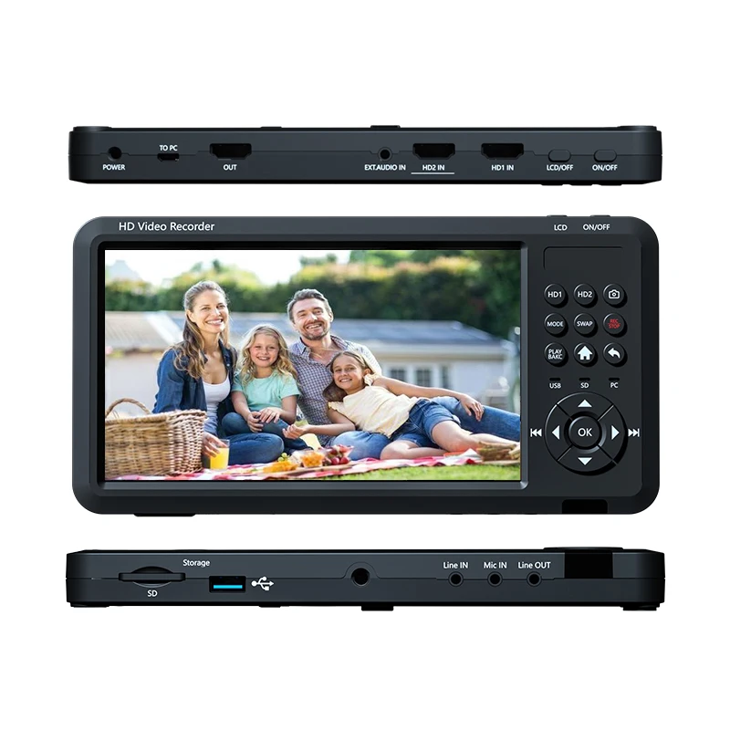 

2 Ch HDMI Input To USB HD U Disk Storage Multifunction Video Recorder Dual Screen Switch Capture Box