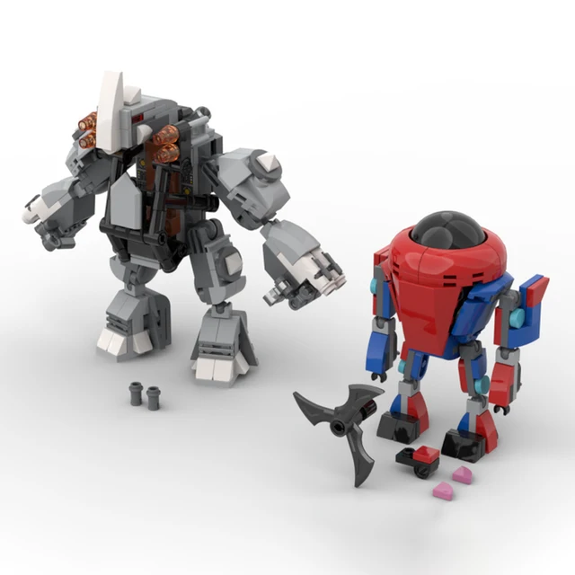 321PCS Two-In-One Rhino And Mech Robot Model MOC Custom Puzzle Building Blocks Assembly Toy Creative Character Educational Gift 1
