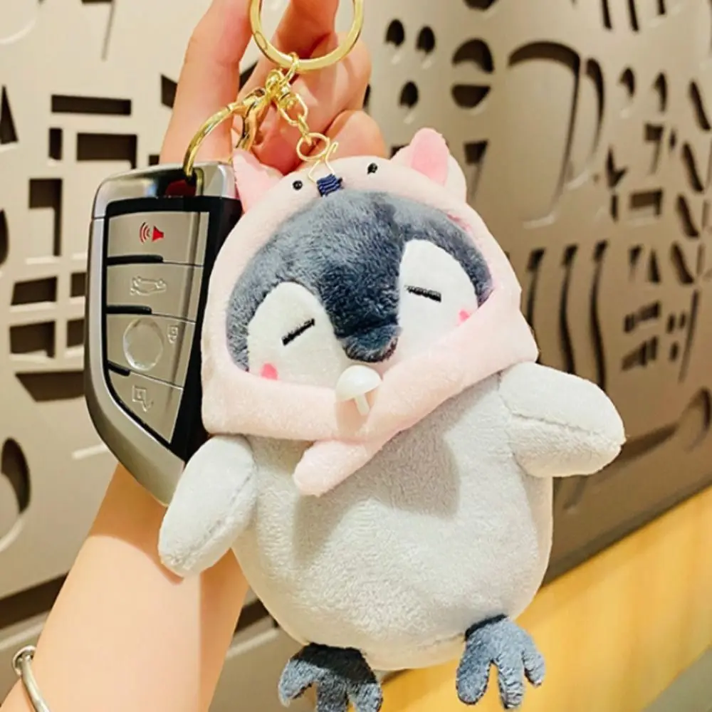 

Felt Penguin Figurine Keychain Car Key Holder Korean Style Bag Pendant Animal Backpack Pendant Cartoon Plush Doll Keyring