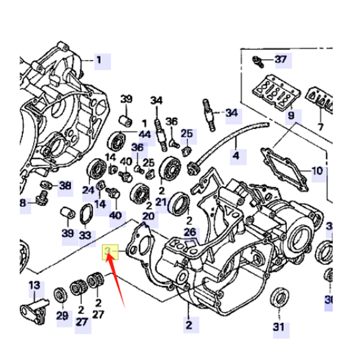 GASKET CRANK CASE For Honda AX-1 250 NX250 88-97 11191-KW3-000