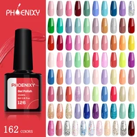 PHOENIXY 8ML Gel Nail Polish Semi Permanent Gel Varnish 162 Colors Soak Off LED UV Gel Nail Varnishes Base Top Coat Nail Art Gel 1