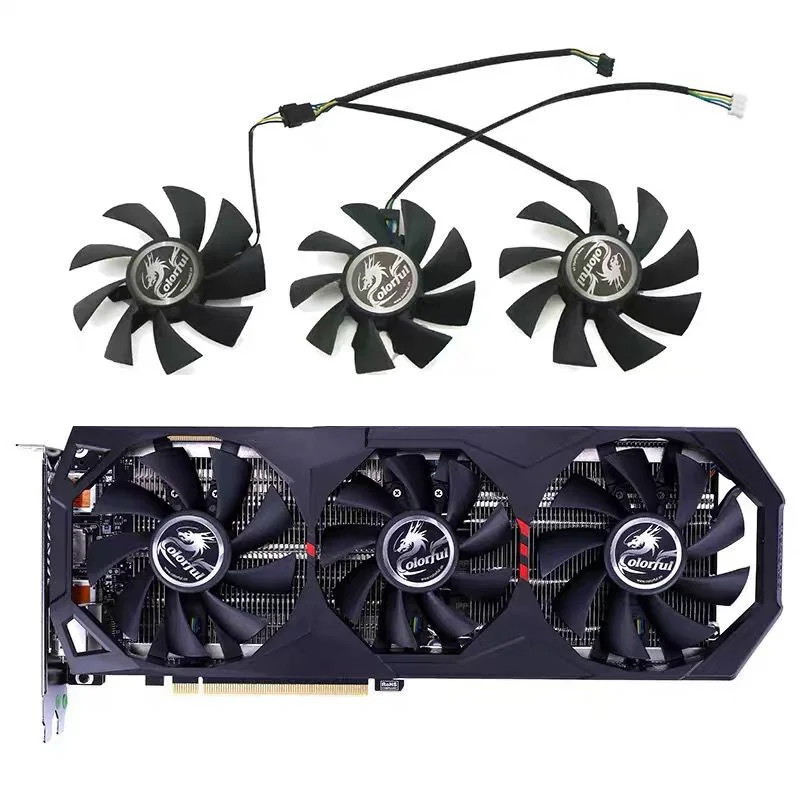 

85MM 75MM New 4Pin iGame RTX2070 SUPER RTX2060 Cooling Fan For Colorful GeForce GTX 1660 SUPER Ultra RTX 2060 Ultra GPU Fan