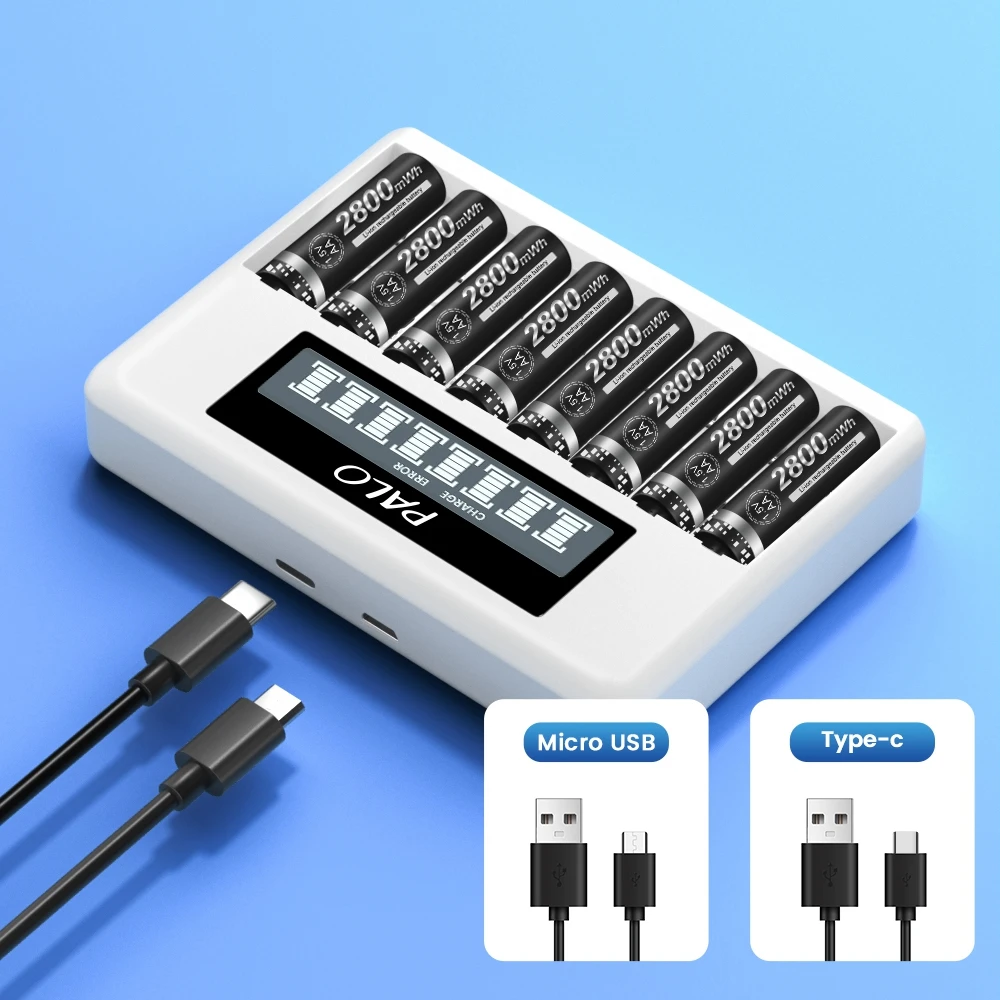 4 Slots LCD Display Smart Battery Charger for 1.5V AA AAA Lithium Li-ion Li ion Liion Rechargeable Battery charger adapter battery charger power supply adapter fast charger battery charger adapter