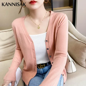 봄 가을 여성 가디건, 넉넉한 단색 싱글 단추, v넥, 핑크 레드 스웨터, 한국 패션 가디건 점퍼, 니트웨어, 2023 년 상품
