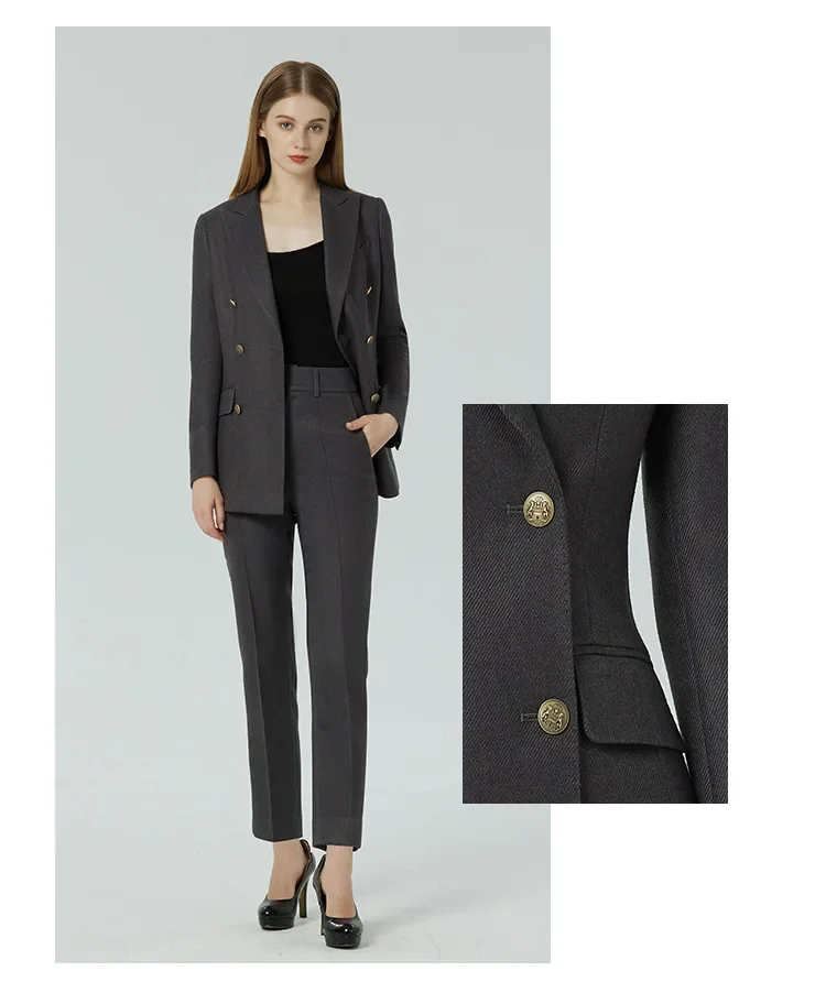 

w55-Double breasted suit women's summer thin coat premium