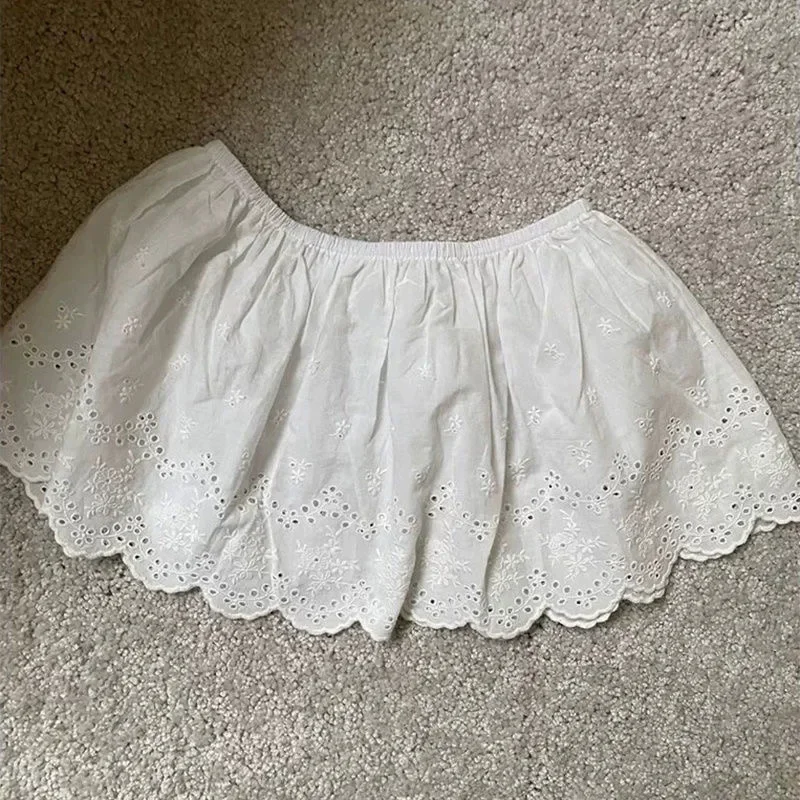 Women Y2K Korean Lace Mini Layered Skirt Streetwear Lace Up Ruffles Harajuku High Waist Pleated A-Line Short Jupe Skirts Clothes 3