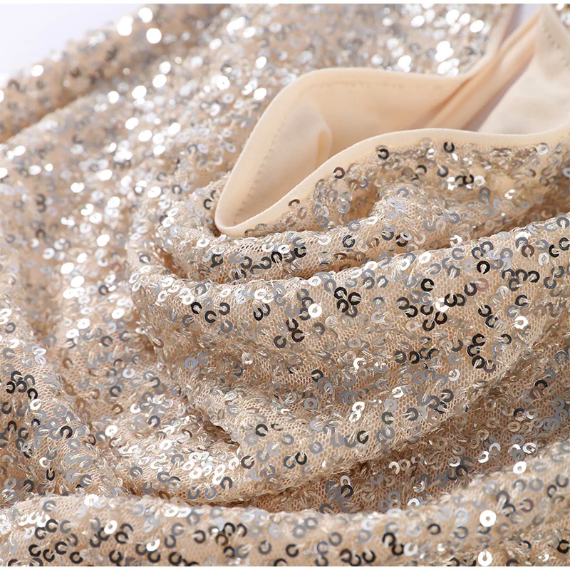 Damen-Top mit glitzernden Pailletten, Neckholder, Wasserfallausschnitt, drapiert, rückenfrei, ärmellos, Clubwear 2025, sexy Party-Abend-Bluse, Weste, schickes Outfit – Detail 5