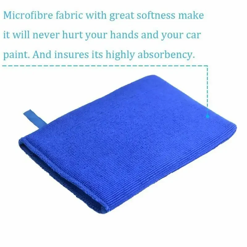 Mitt Car Wash Gloves Reusable 1* Clay Bar Polish Premium 5.5*8.7" Automotive Blue Care Clay Convenient Durable
