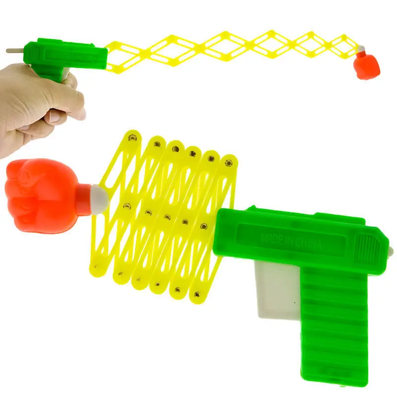 

Retractable Fist Shooter Trick Toy Gun Funny Child Prank Toys Kids Plastic Festival Gift for Fun Classic Elastic Telescopic Fist