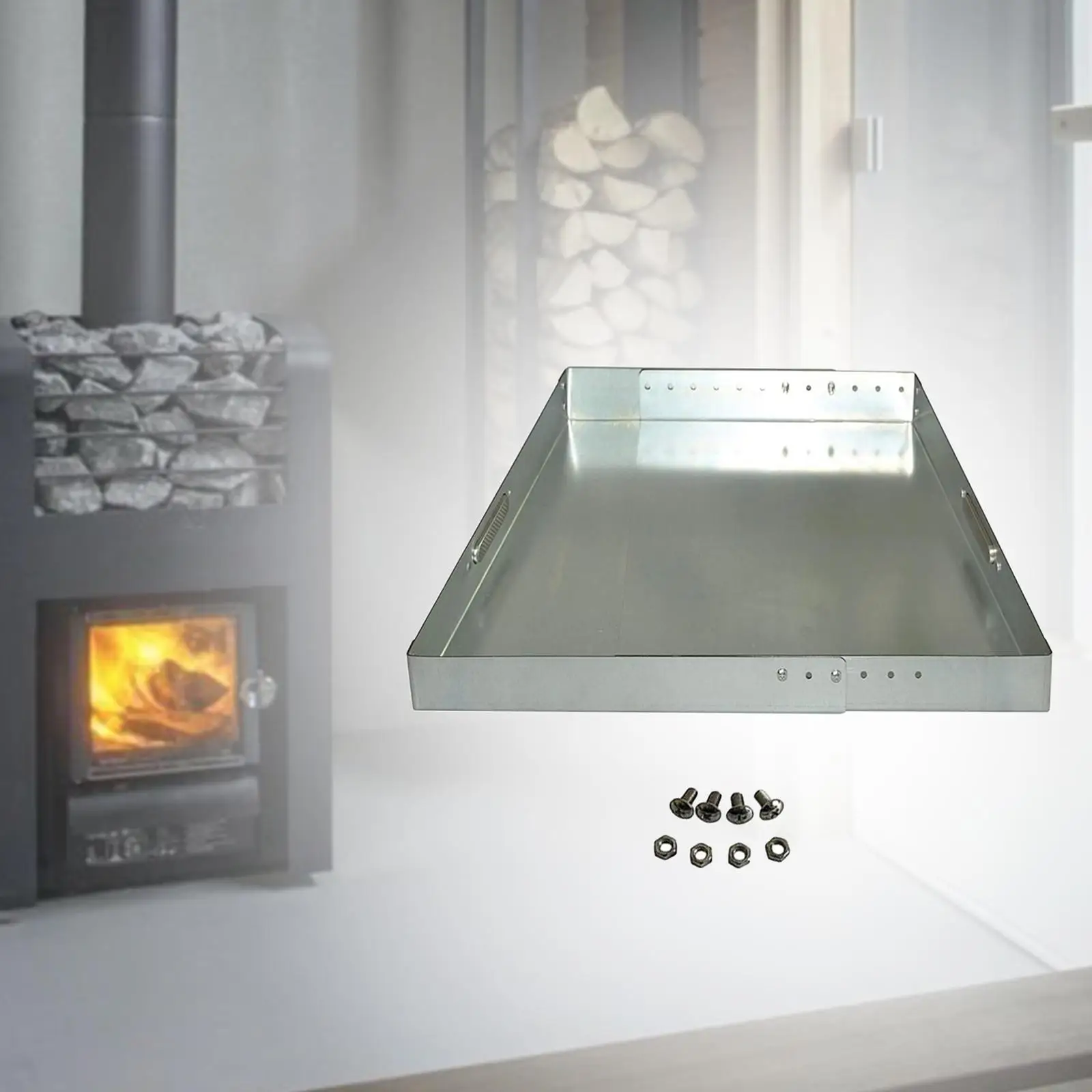 

Expandable Ash Pan Included Nuts and Bolts Replacement Part Grills Fireplace Ash Tray Fire Place Ashtray for Fire Place Grate