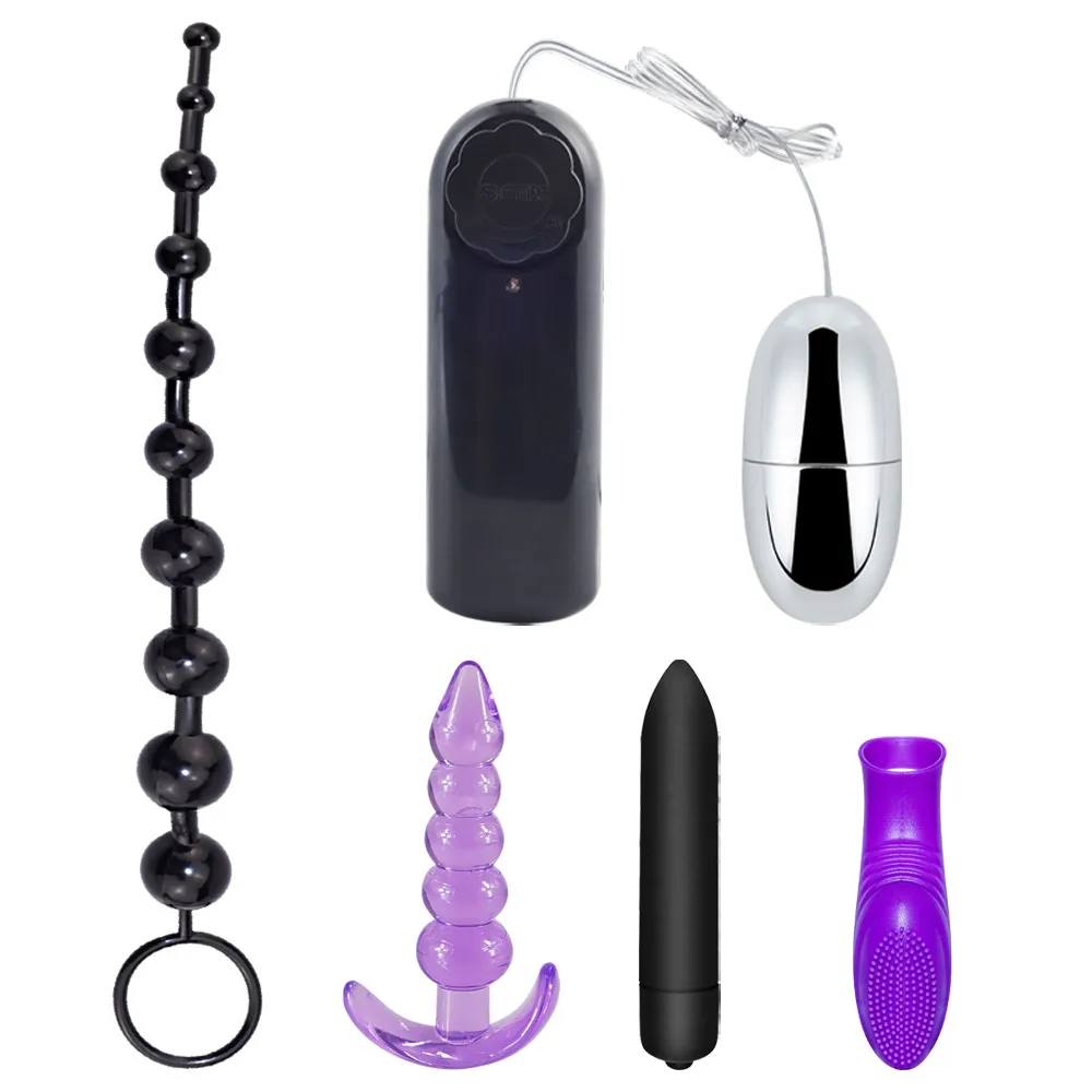 

Silicone Anal Beads Butt Plug Dildo Bullet Vibrator Love Egg Clit Stimulator Vaginal Massage Anal Toy for Women Men Couple Games