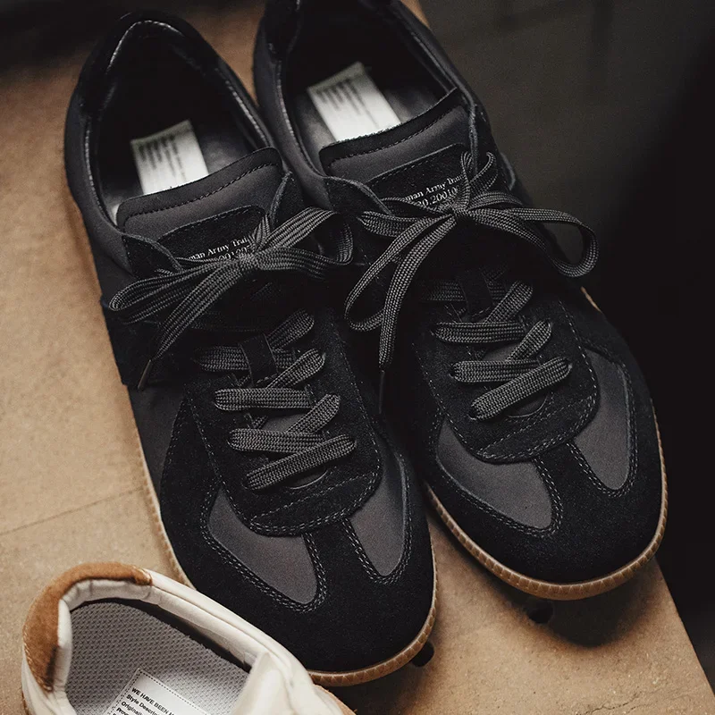 Maden Men Breathable Retro Low Top German Trainer Shoe Casual Running Sport Shoe Lace-up Vintage Sweat-Absorbant Jogging Sneaker 6