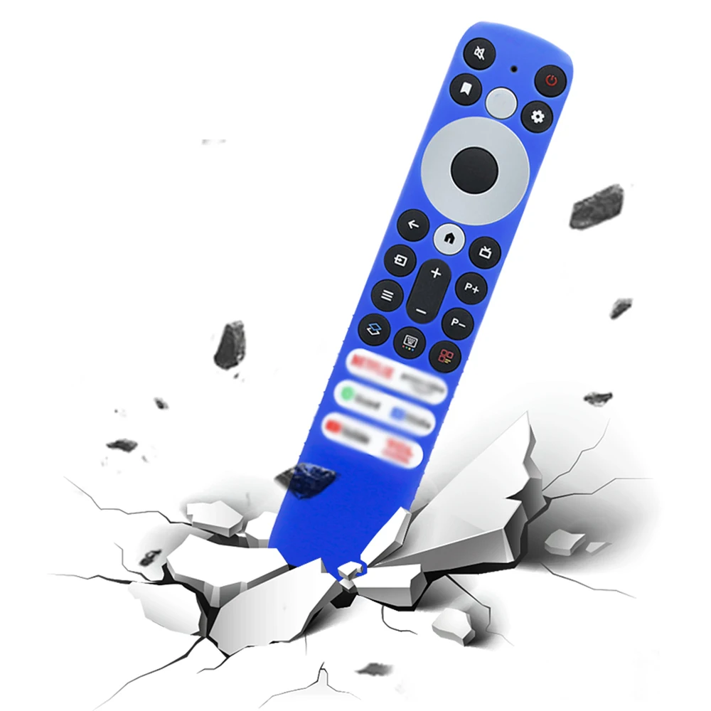 Silicone Remote Control Cover Case with Lanyard Anti Slip Television Remote Cover All Inclusive for TCL RC902V FMR1 Voice silicone remote case,silicone remote cover,silicone remote sleeve,remote controller cover,silicone case protector