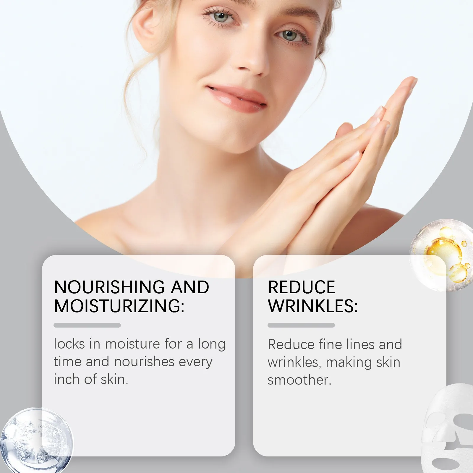 4pcs Bio Collagen True Deep Mask Collagen Mask Overnight Facial Care Collagen Mask Moisturizing Anti-Aging Mask 4