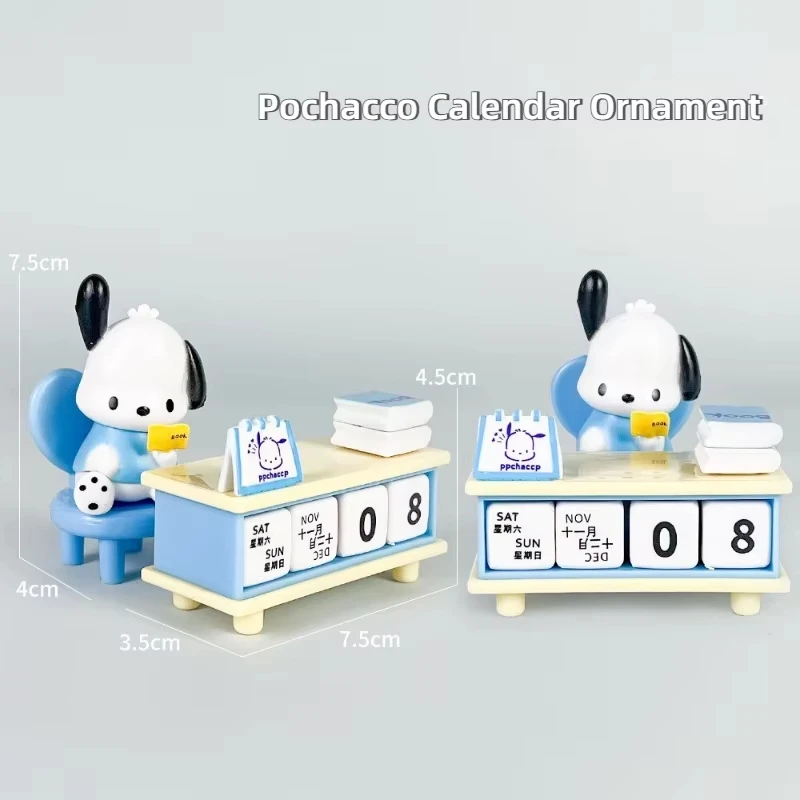 Calendario Kuromi con Personaggi Cartoon Carini Seduti, Organizer con Data a Vista, Decorazione da Scrivania Rosa, Visualizzazione Mese, Settimana e Data - immagine 5