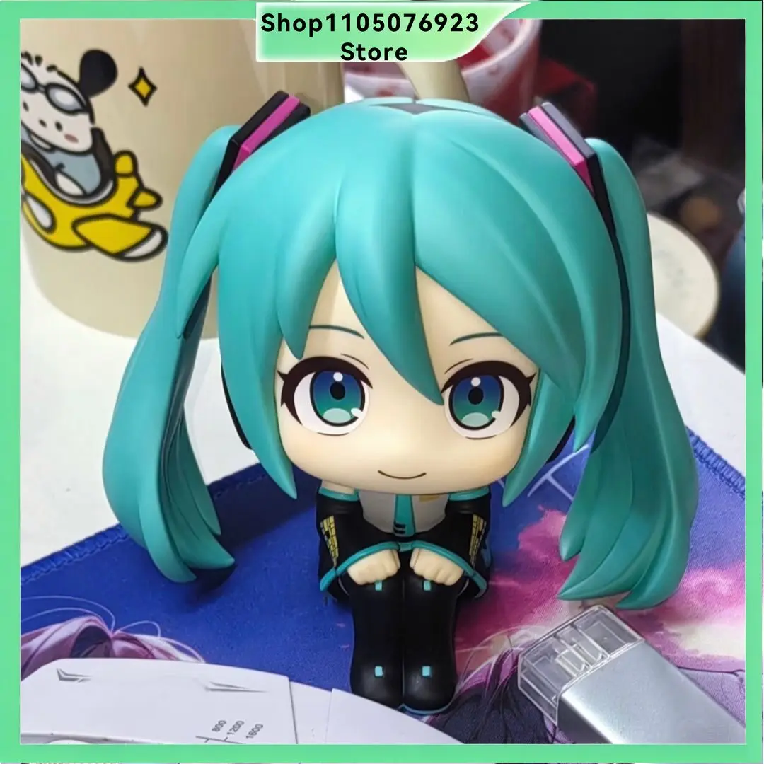 Kawaii Hatsune Miku Sitting Figure - Trendy Anime Collectible Ornament Doll Gift