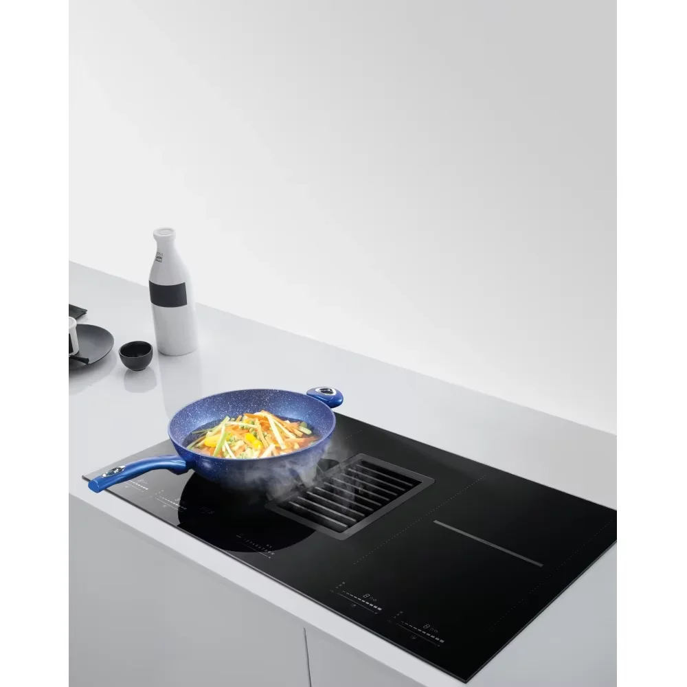 Hot Sale New Products Induction Hob With Extractor Down-draft Hood 220V 7200W Induction Hob With Downdraft Extractor Fan
