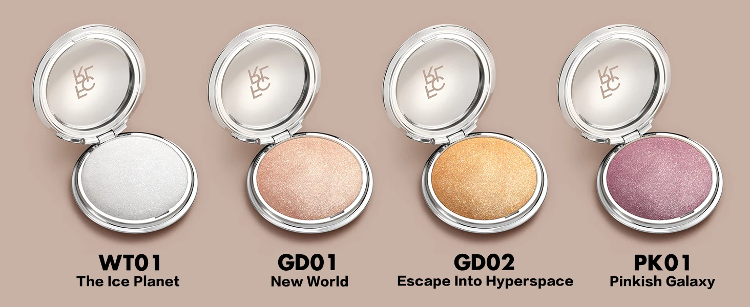 FOCALLURE Shimmer Face Bronzers Highlighter Palette Natural Brightening Pearlescent Pressed Powder Body Glitter Makeup Cosmetics