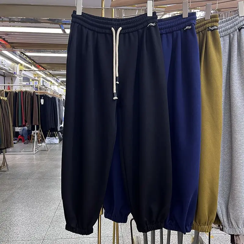 Men Sports Pants Spring Autumn Loose Harlan Lace Up