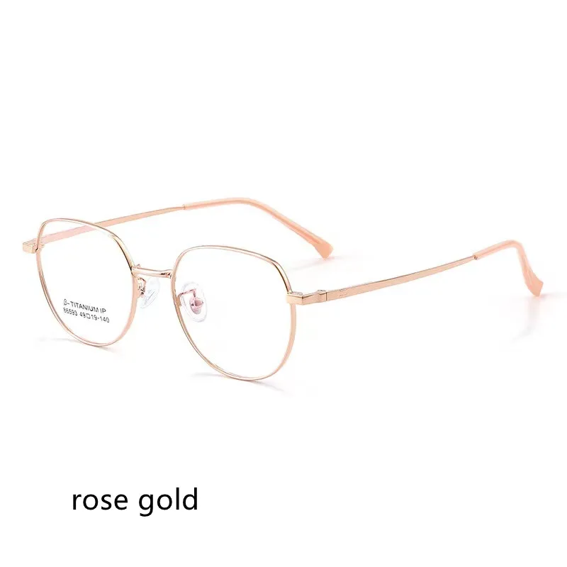 

49mm Fashion Polygonal Eyewear Ultra-light titanium alloy Retro Optical Prescription Eyeglasses Frame Men and Women 86593