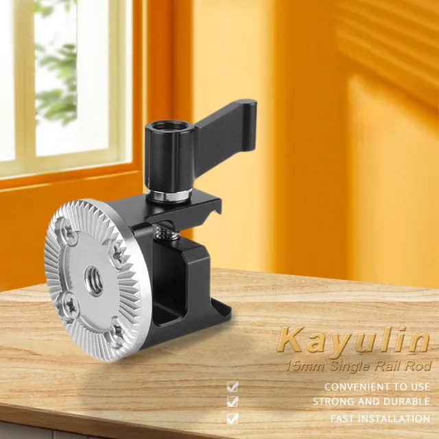 Morsetto Per Asta 15 Mm NICEYRIG Con Supporto A Rosetta - Per Accessori Fotografia E Video - Foto 4