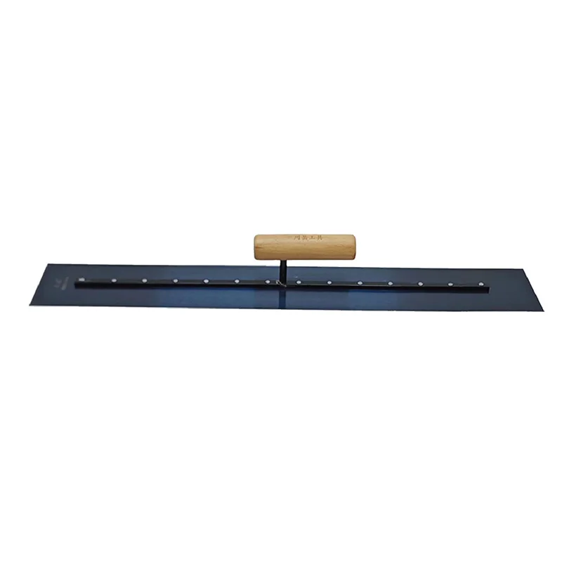 60CM Plastering Trowel Wooden Handle Blue Steel Blade Skimming Construction Putty Knife Drywall Tools Spatula for Smoothing