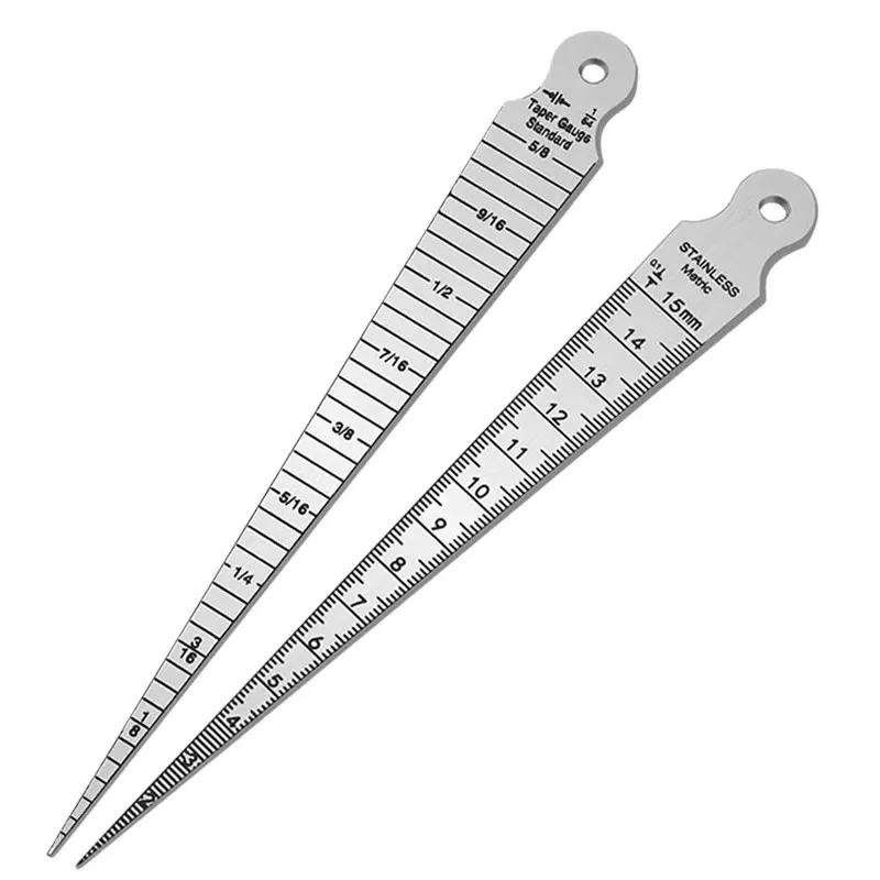 Stainless Steel Gap Gauge Aperture Taper Gauge 1Pcs 0-15mm High-precision Stainless Steel Inner Diameter Wedge Plug