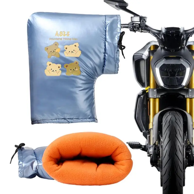 

Мотоциклетные перчатки на руль, водонепроницаемые рукавицы на руль снегохода, 2 шт., ручные муфты для скутера, велосипедные перчатки, теплый чехол на руль