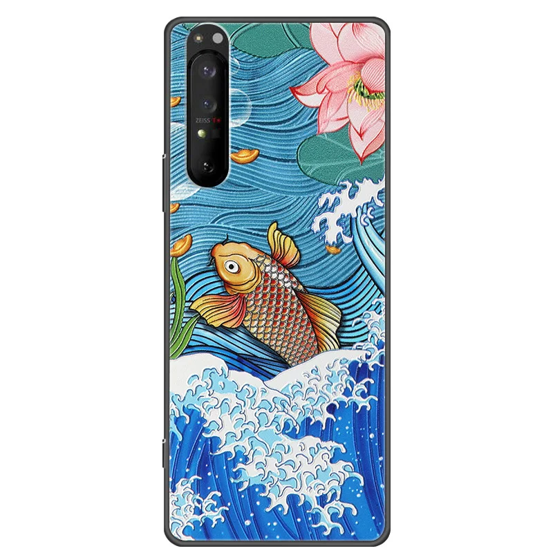 Vintage 3D Textured Silicone Phone Case with Embossed Design