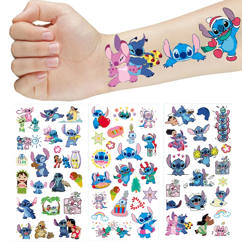 Disney Cute Cartoon Lilo & Stitch Stickers DIY Diary Tattoo Stickers Stitch  Birthday Party Decoration Fun Classic Toy - AliExpress