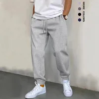 Nouveau pantalon de survêtement pour hommes grande taille 2XL 3XL vêtements de sport taille élastique pantalon Baggy décontracté noir gris coton Joggers homme pantalon ample 3