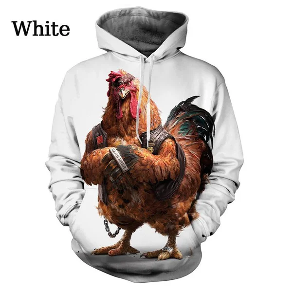 

Unisex Fashion Animal Graphic 3d Printed Hoodies Funny Cool Chicken Hooded Pullovers Autumn Winter Street Long Sleeves Tops