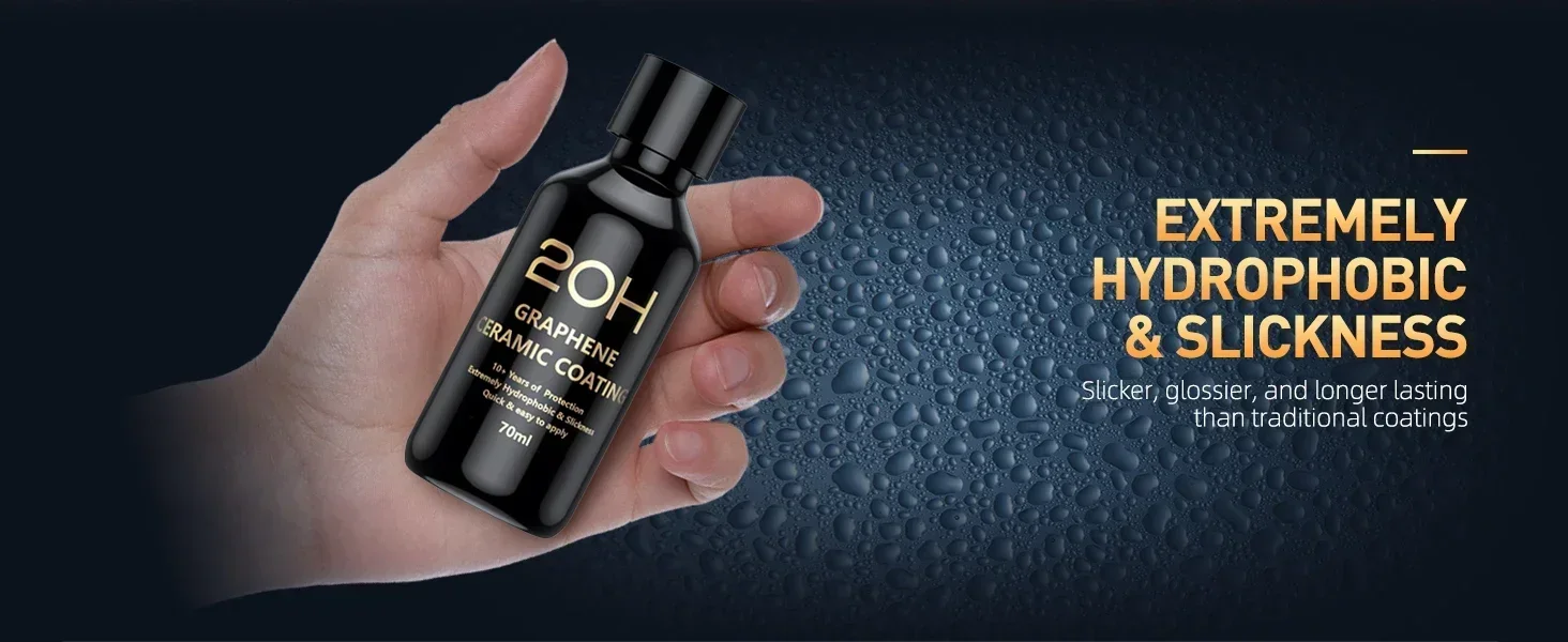 Graphene Ceramic Coating 20H with Self Healing and UV Track Technology Car Detailing Professionals 10+ Years of Protection